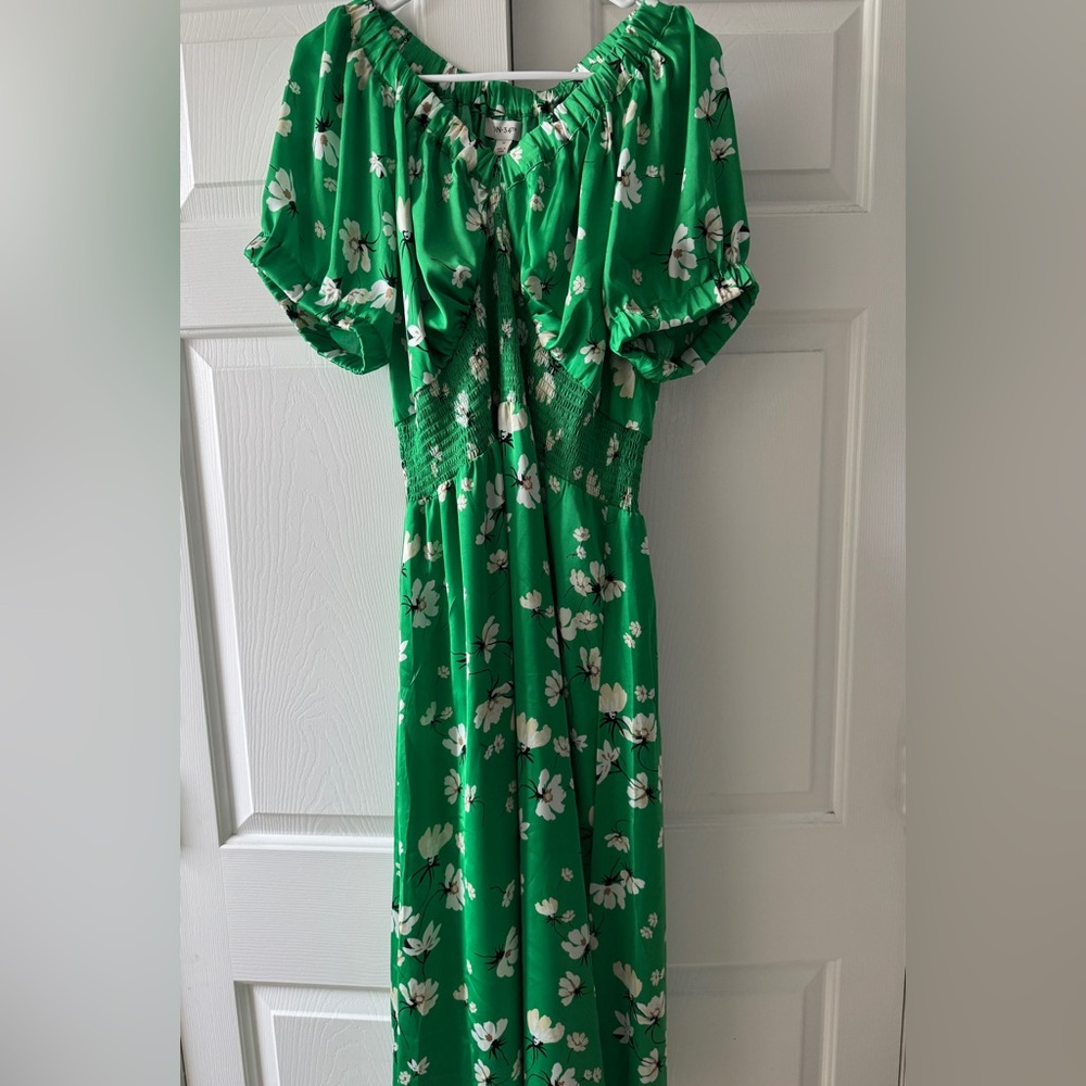 Green Floral Dress
